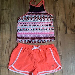 Girls tankini swim top with shorts